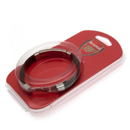 (image for) Arsenal FC Silver Inlay Silicone Bracelet