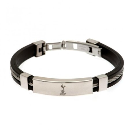 (image for) Tottenham Hotspur FC Silver Inlay Silicone Bracelet