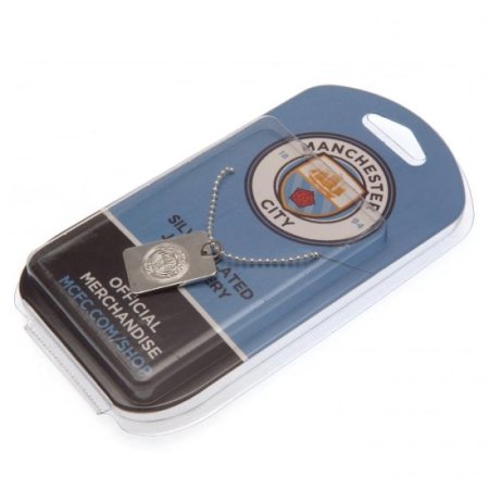 (image for) Manchester City FC Silver Plated Dog Tag & Chain