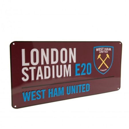 (image for) West Ham United FC Colour Street Sign