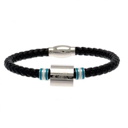 (image for) Manchester City FC Colour Ring Leather Bracelet