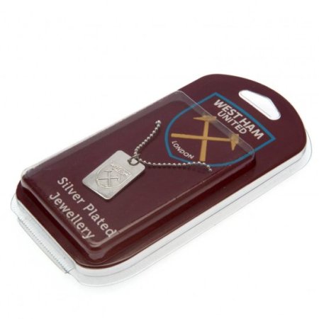 (image for) West Ham United FC Silver Plated Dog Tag & Chain