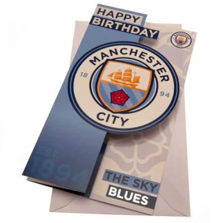 (image for) Manchester City FC Sky Blues Birthday Card