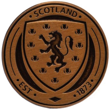 (image for) Scottish FA Antique Gold Crest Badge