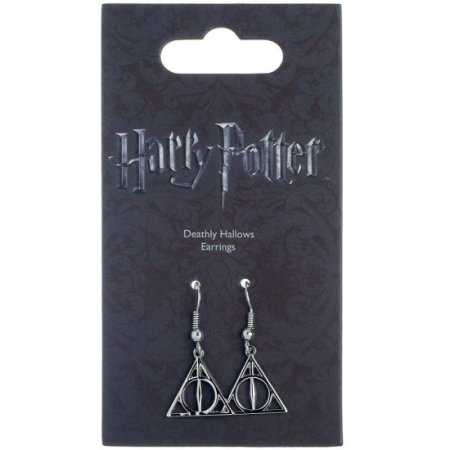 (image for) Harry Potter Silver Plated Earrings Deathly Hallows