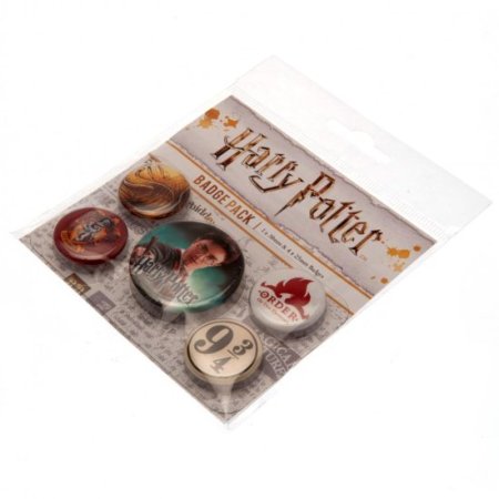 (image for) Harry Potter Button Badge Set Golden Snitch