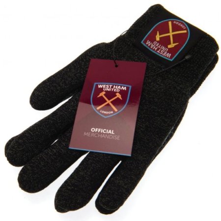 (image for) West Ham United FC Luxury Touchscreen Gloves Youths