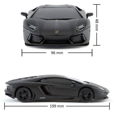 (image for) Lamborghini Aventador Radio Controlled Car 1:24 Scale Black