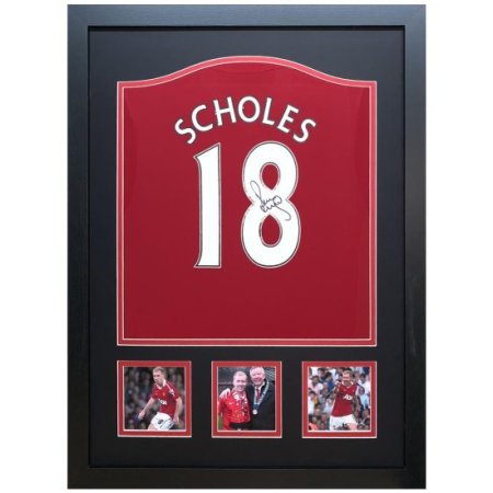 (image for) Manchester United FC Scholes Signed Shirt (Framed)