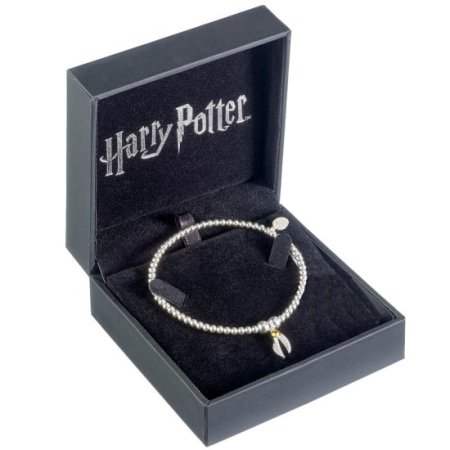 (image for) Harry Potter Sterling Silver Crystal Bracelet Golden Snitch