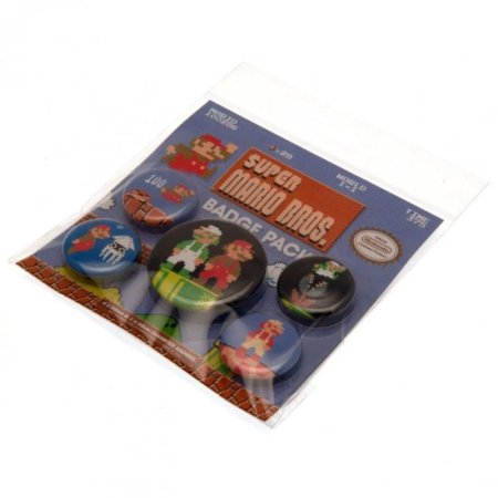 (image for) Super Mario Button Badge Set Retro