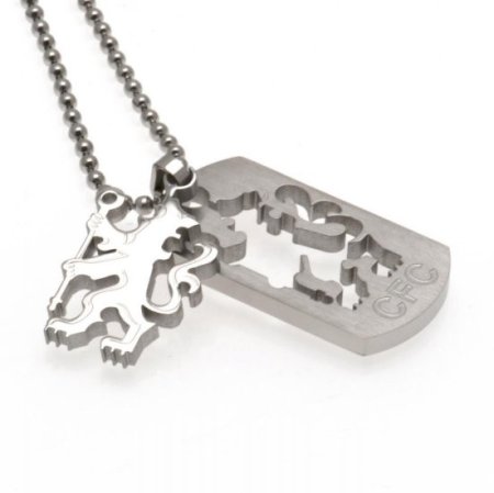 (image for) Chelsea FC Cut Out Lion Dog Tag & Chain