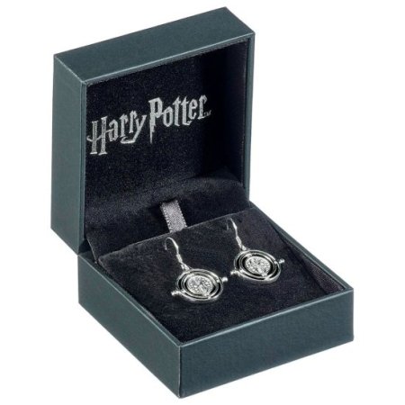 (image for) Harry Potter Sterling Silver Crystal Earrings Time Turner
