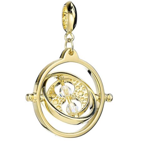 (image for) Harry Potter Gold Plated Crystal Charm Time Turner