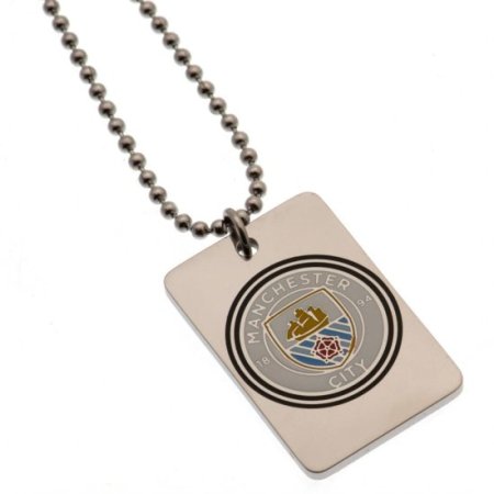 (image for) Manchester City FC Enamel Crest Dog Tag & Chain