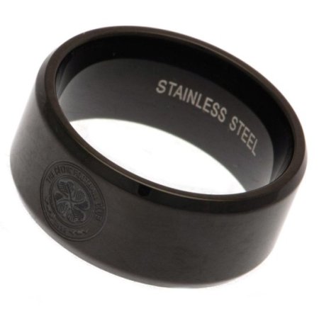 (image for) Celtic FC Black IP Ring Small