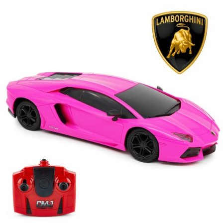 (image for) Lamborghini Aventador Radio Controlled Car 1:24 Scale Pink