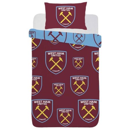 (image for) West Ham United FC Multi Crest Single Duvet Set