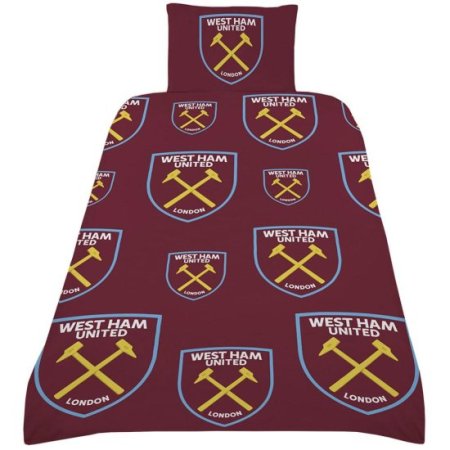 (image for) West Ham United FC Multi Crest Single Duvet Set