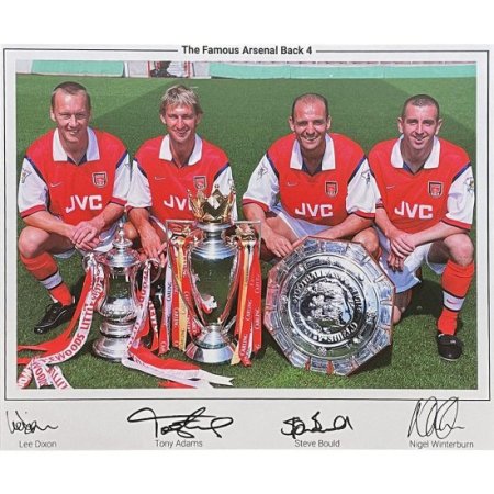 (image for) Arsenal FC Famous Back 4 Signed Framed Print