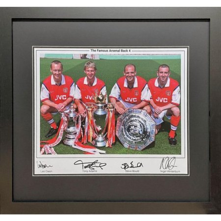 (image for) Arsenal FC Famous Back 4 Signed Framed Print