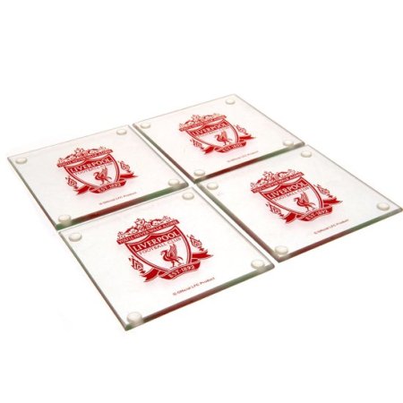 (image for) Liverpool FC 4pk Glass Coaster Set