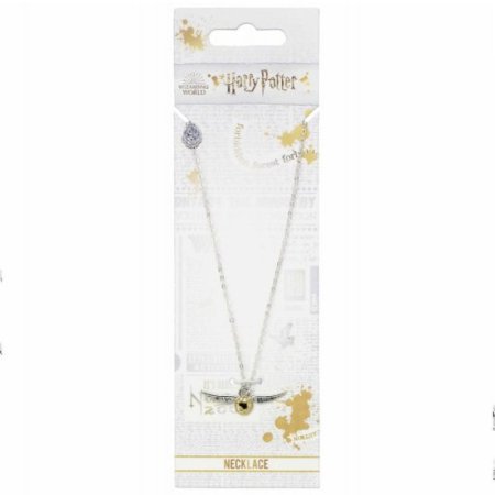 (image for) Harry Potter Silver Plated Necklace Golden Snitch