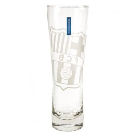 (image for) FC Barcelona Etched Crest Tall Beer Glass