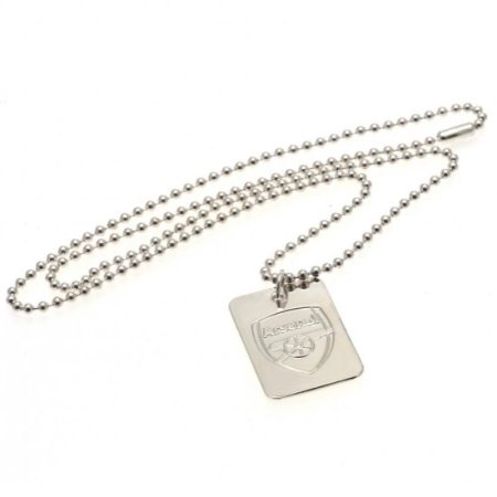 (image for) Arsenal FC Silver Plated Dog Tag & Chain