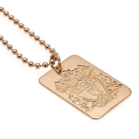 (image for) Liverpool FC Gold Plated Dog Tag & Chain
