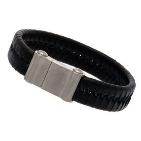 (image for) Leicester City FC Single Plait Leather Bracelet