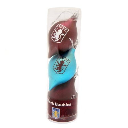 (image for) Aston Villa FC 3pk Vintage Baubles