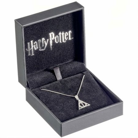 (image for) Harry Potter Sterling Silver Crystal Necklace Deathly Hallows