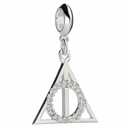 (image for) Harry Potter Sterling Silver Crystal Charm Deathly Hallows