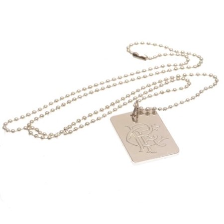 (image for) Rangers FC Silver Plated Dog Tag & Chain