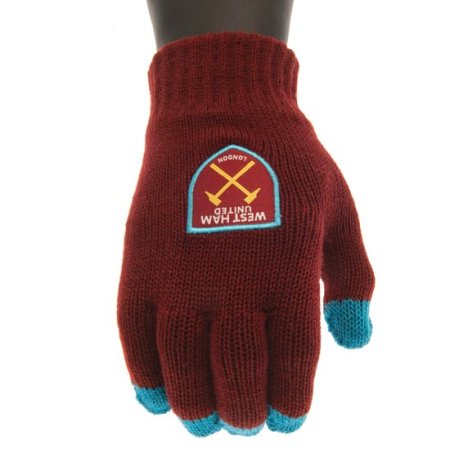 (image for) West Ham United FC Touchscreen Knitted Gloves Adults