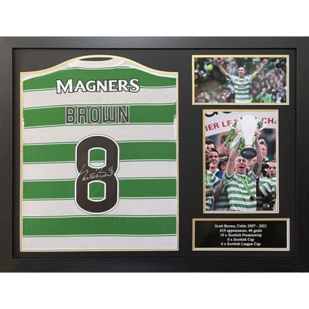 (image for) Celtic FC Brown Signed Shirt (Framed)