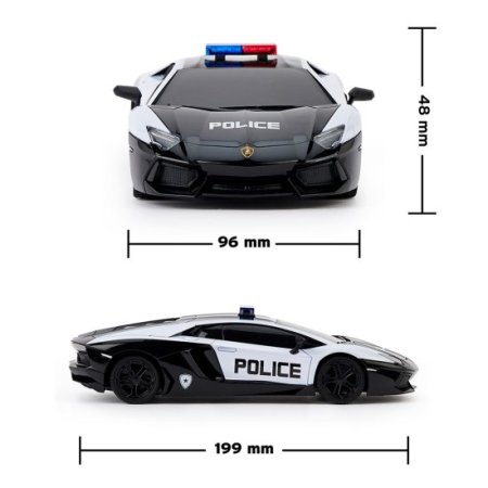 (image for) Lamborghini Aventador Radio Controlled Car 1:24 Scale Police