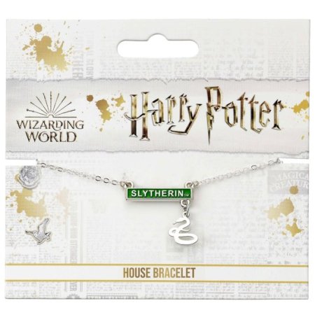 (image for) Harry Potter Silver Plated Bar Bracelet Slytherin