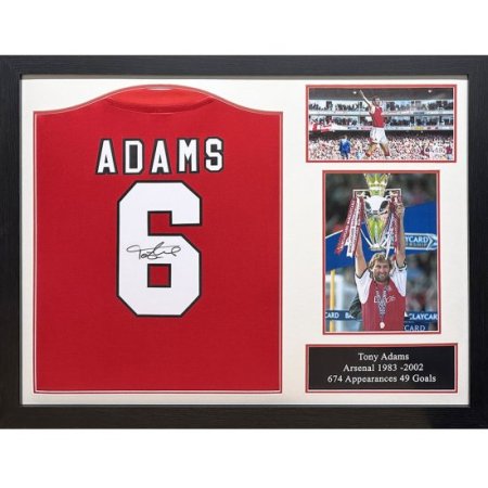 (image for) Arsenal FC Adams Retro Signed Shirt (Framed)