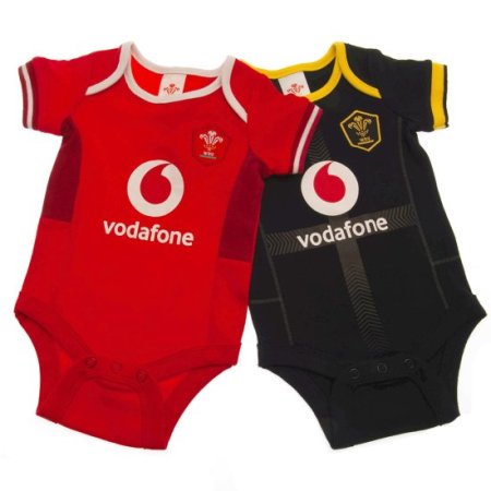 (image for) Wales RU 2 Pack Bodysuit 9/12 mths SP