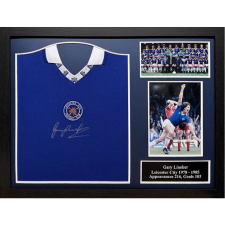 (image for) Leicester City FC 1978 Lineker Signed Shirt (Framed)