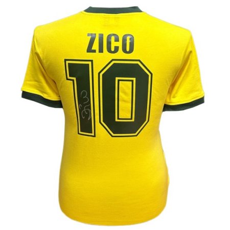 (image for) Brasil 1982 Zico Signed Shirt