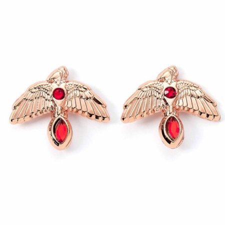 (image for) Harry Potter Rose Gold Plated Earrings Fawkes