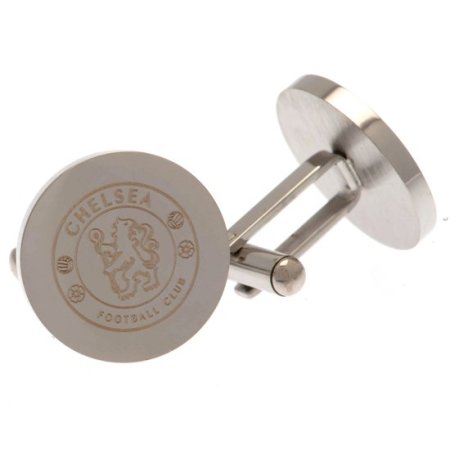 (image for) Chelsea FC Stainless Steel Round Cufflinks