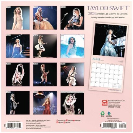(image for) Taylor Swift Square Calendar 2024