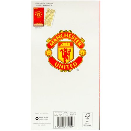 (image for) Manchester United FC Personalised Birthday Card