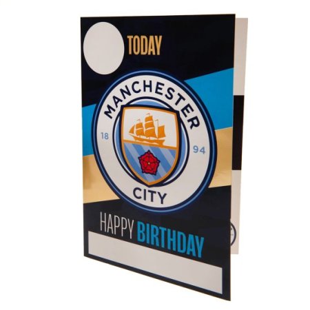 (image for) Manchester City FC Birthday Card With Stickers