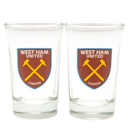 (image for) West Ham United FC 2pk Shot Glass Set