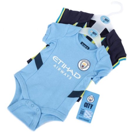 (image for) Manchester City FC 24/25 Season 2 Pack Bodysuit 9-12 Mths